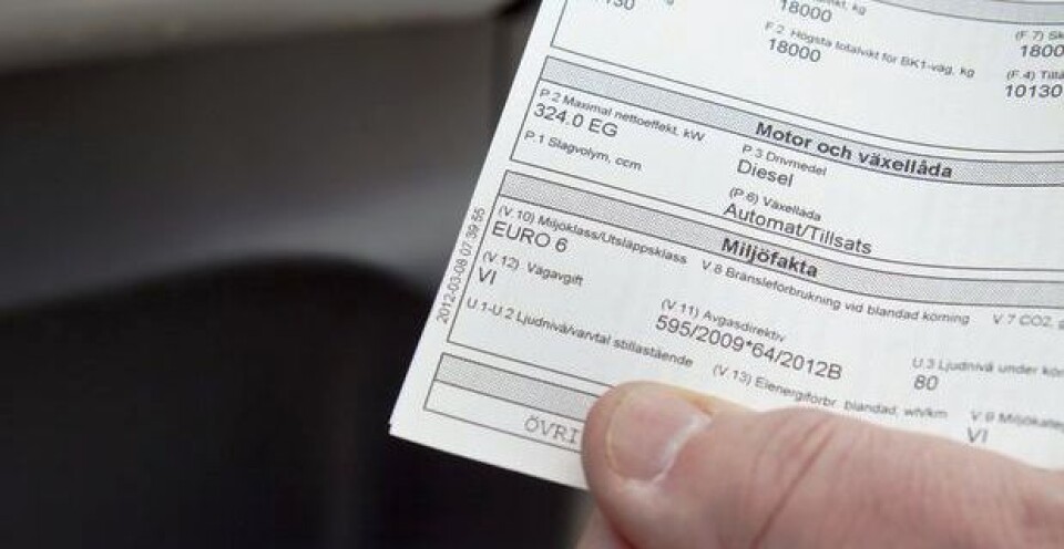 Første Euro 6-bil registrert