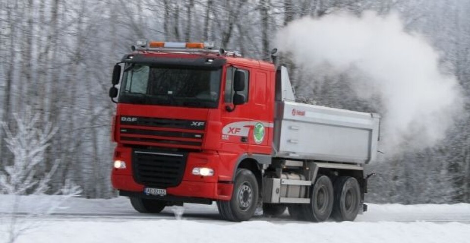 Rykende hett i lastebiltoppen