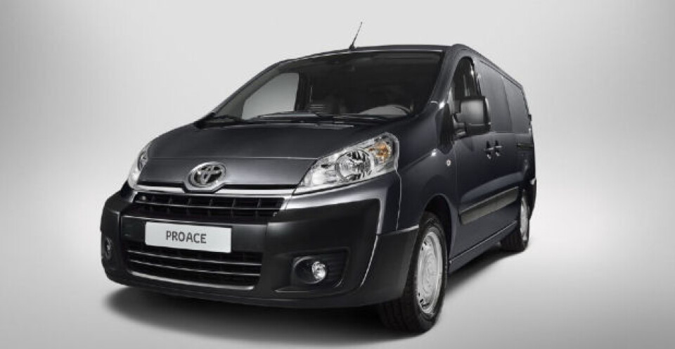 Toyota priser den nye varebilen