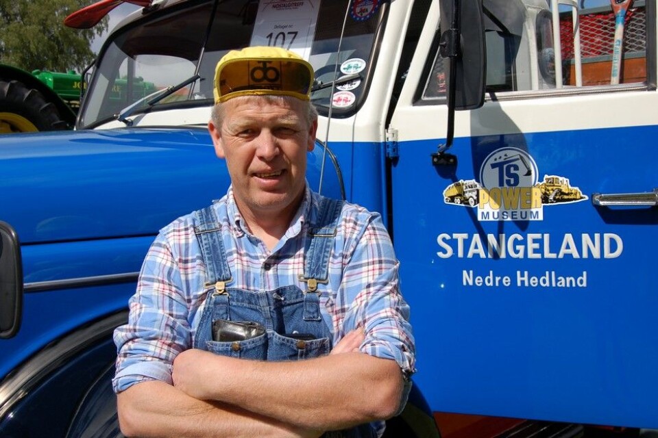 Nostalgitreff i Halden 2015Øyvind Andersen fra Stangeland maskinFoto: Knut Skallerud