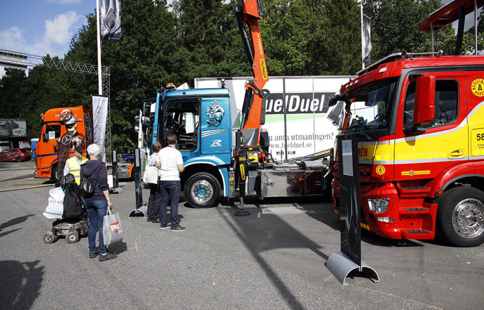 Trailer Trucking Festival på Mantorp ParkMercedes-Benz hadde mange biler utstilt. Foto: Bengt Gustafsson