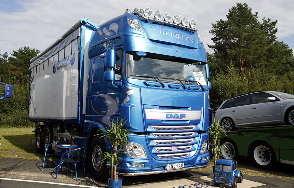Trailer Trucking Festival på Mantorp ParkStilren DAF XF tilhørende Timsfors Bil & Traktortjänst AB. Foto: Bengt Gustafsson