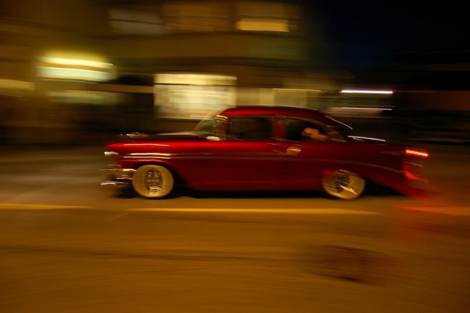 Nostalgitreff i Halden 2015Cruising utenfor Fønix i Halden Foto: Knut Skallerud