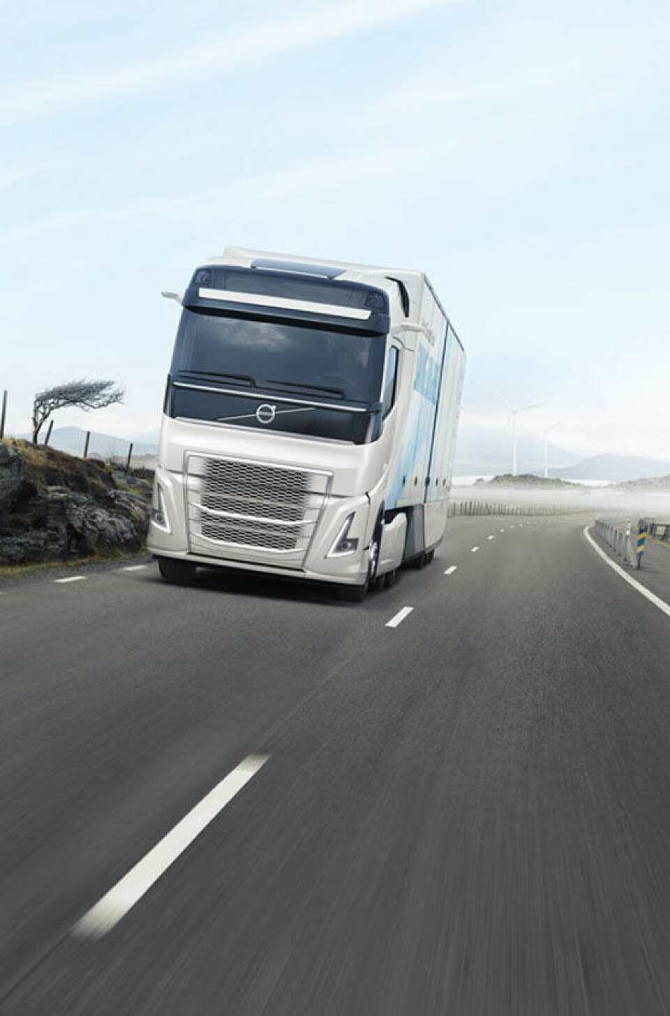 Volvo Concept TruckVolvo Trucks konseptlastebil er utformet for å gi minimal luftmotstand uten at dette går ut over andre funksjoner. Blant forbedringene finner man for eksempel kameraer i stedet for speil, sideskjørt som dekker hjulene, og en avrundet ende som forlenger t