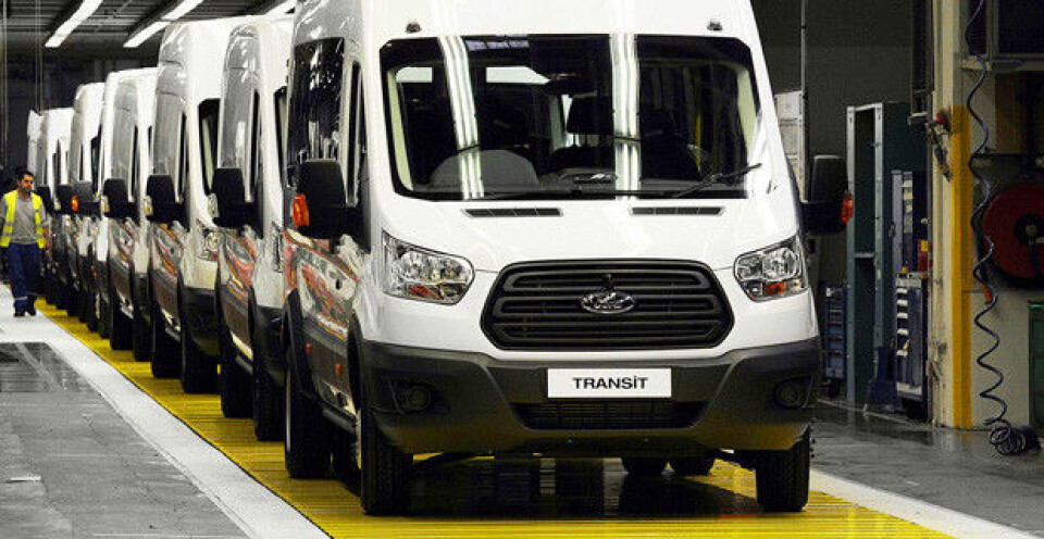 Ford øker Transit-produksjonen med 40.000 i året