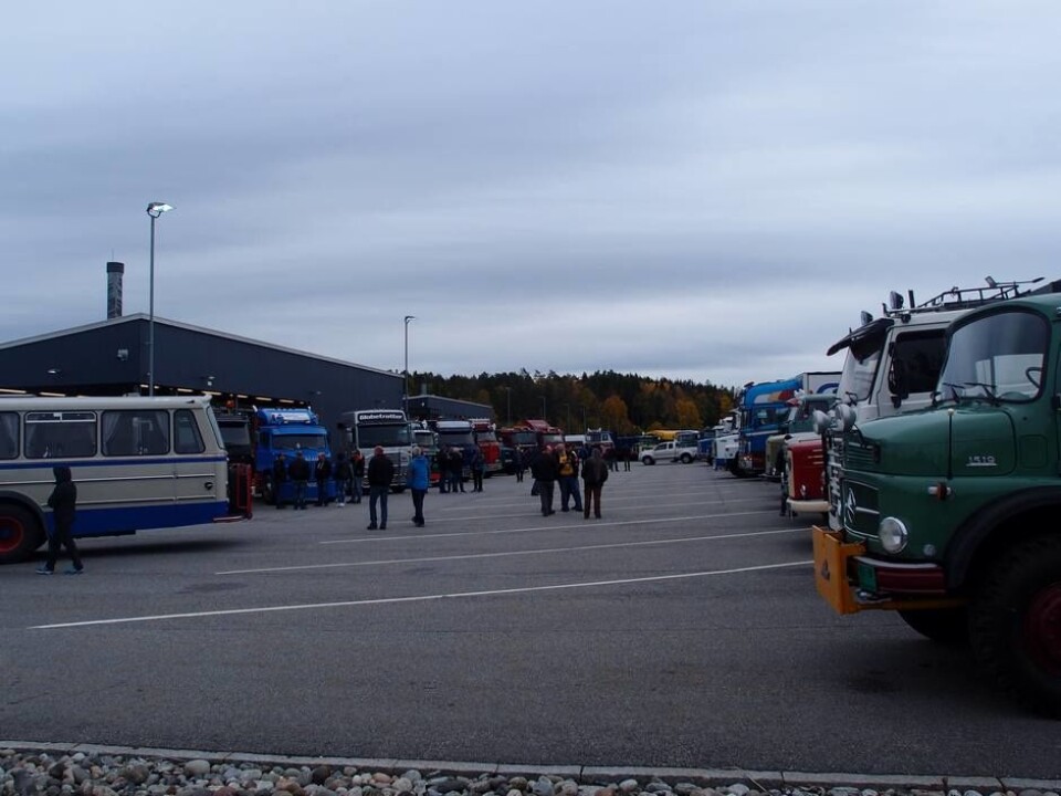 Tommytreffet 2017Fullt opp med lastebiler på vektstasjonen på Svinesund
