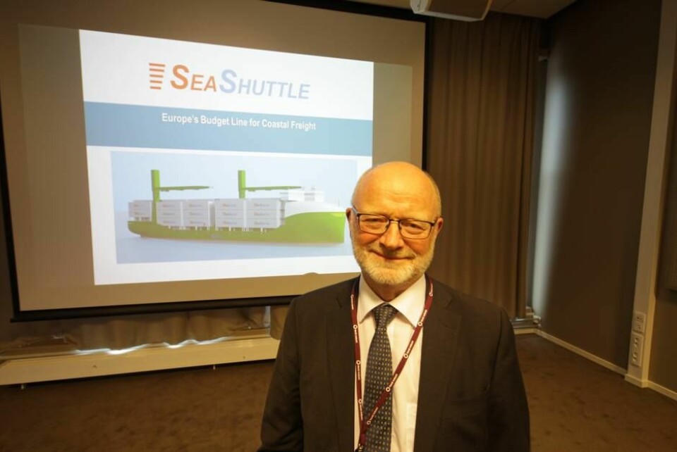 Transportringreven Erling Sæther, som nå driver konsulentselskapet Flowchange, fortalte om Wallenius Lines som skal konkurrere mot lastebiler på frakt inn til Norge med ni skip som har plass til 130 45-fots konteinere.