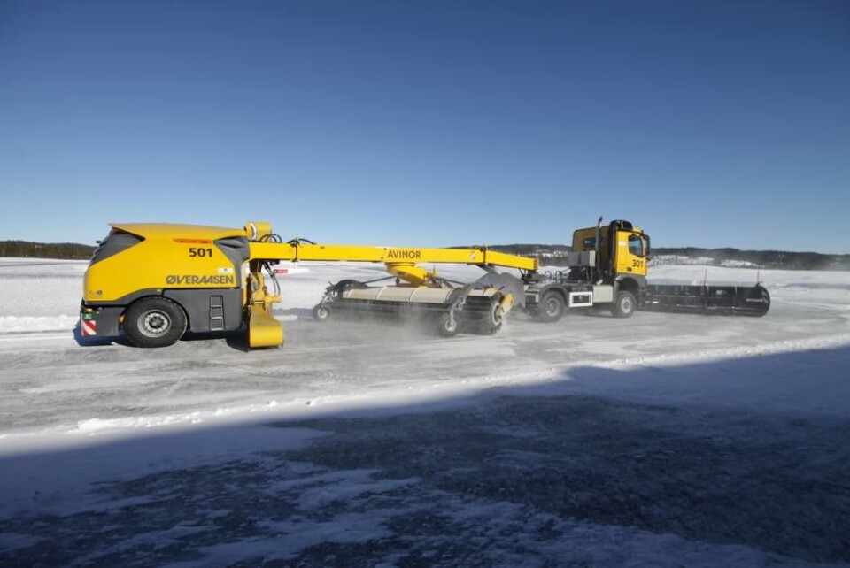 Autonome brøytebiler demonstrert på Fagernes lufthavn, Leirin, mandag 19. mars 2018.Foto: Brede Høgseth Wardrum