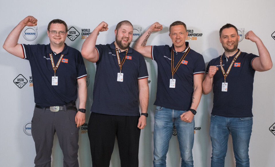 Vista 2018FINALE-LAGET: Terje Kårstad (fra venstre), Fredrik Staal, Kent Fogtmann Jespersen og Alexander Arnesen. Foto Volvo
