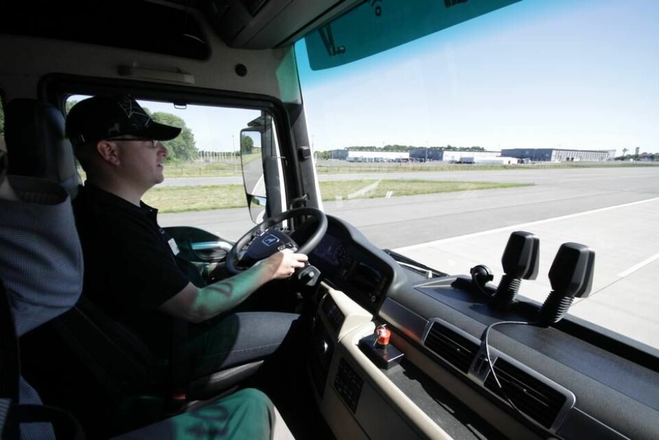 Sebastian Völl fra forsknings- og utviklingsavdelingen hos MAN trucks har stor tro på at platooning skal slå an i relativt nær fremtid.