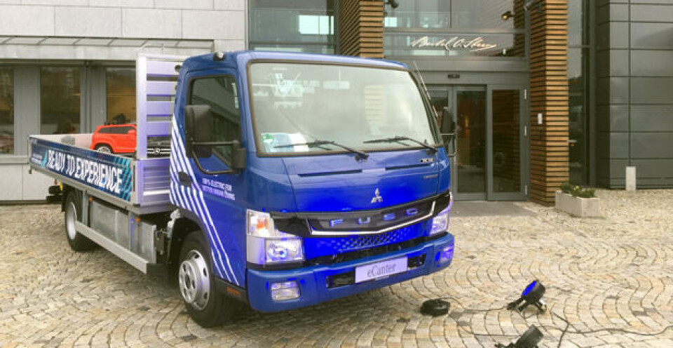 Viser elektrisk lastebil