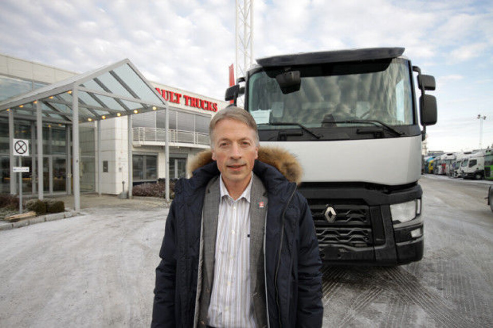 Viggo NorengSATSER PÅ ANLEGG: Viggo Noreng, sjef for Renault Trucks i Norge. Foto: Brede Høgseth Wardrum