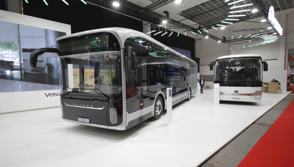 Yutong skiller seg ut med slik design.