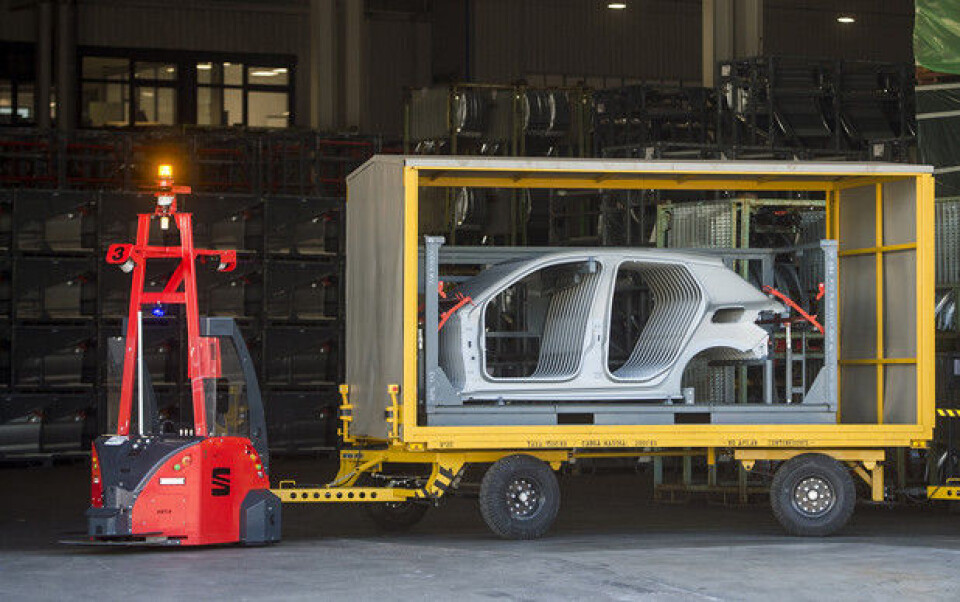 Seat-robotSeats robot-trucker kan dra 25 meter lange vogntog på inntil 10 tonn, og de gjør unna 240 km. på en dag på ruter som er 3,5 km. lange.