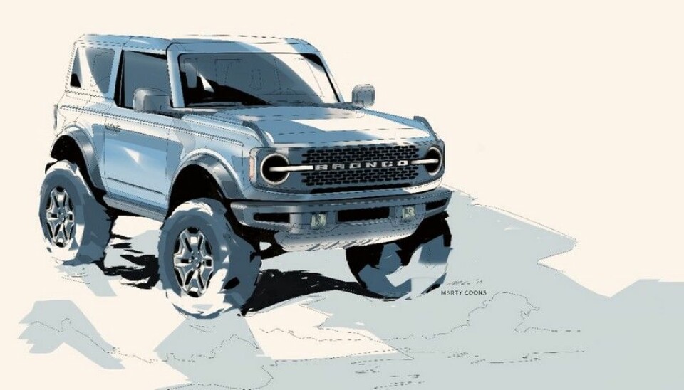 Ford Bronco 2021 designskisser