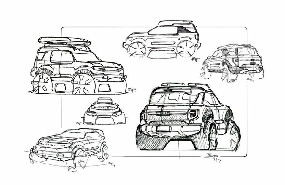 Ford Bronco Sports 2021 designskisser