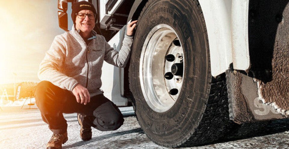 Tommy Rustad var med og prøvde ut det nye drivhjulet på Scania Winter i Trysil i 2020. Foto: Continental