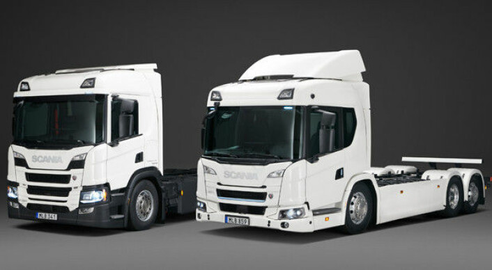 Elektriske Scania<br>VALGMULIGHETER: Både elektrisk og ladbar hybrid er tilgjengelig med L- og P-serie hytte.<br>