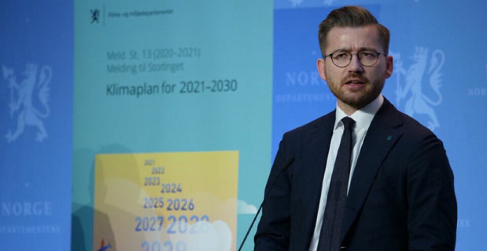 Klima- og miljøminister Sveinung Rotevatn (V) presenterte fredag Klimaplan 2030.