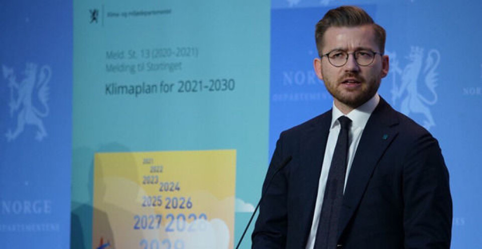 Klima- og miljøminister Sveinung Rotevatn (V) presenterte fredag Klimaplan 2030. Klima- og miljøminister Sveinung Rotevatn (V) presenterte fredag Klimaplan 2030.