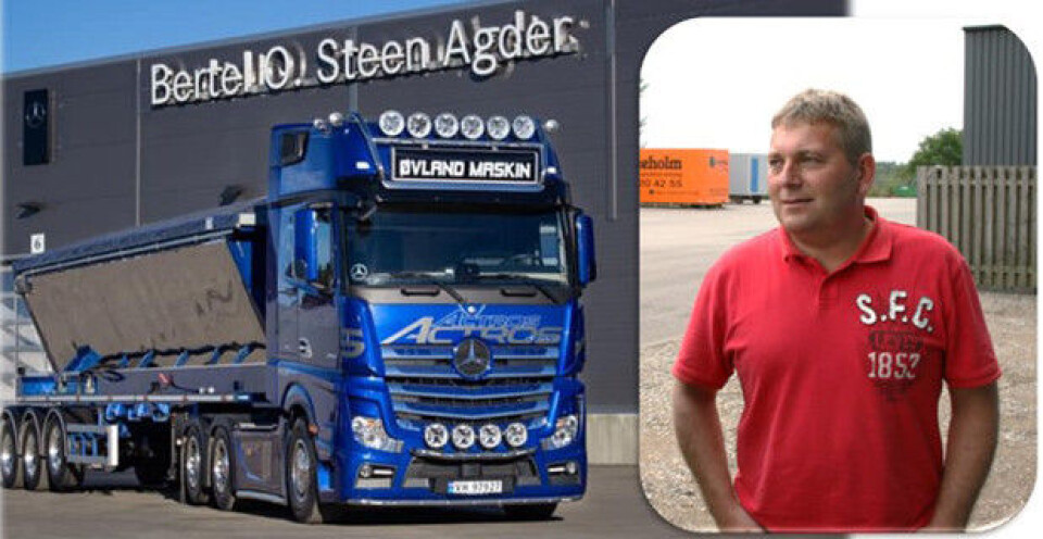 Jan Trygve Rosseland er lastebilselger ved Bertel O. Steen Agder avd.: Mjåvann. Foto: Bertel O. Steen Lastebil og Buss