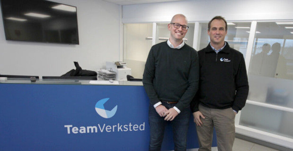 Thomas Schiøtz (t.h.) har ledet arbeidet med å bygge opp Team Verksted gjennom de ti årene kjeden har eksistert. Nå gleder han seg sammen med LVD-sjef Joakim Russell til å lansere et nytt kjedekonsept for medlemsverksteder. Foto: Brede Høgseth Wardrum Thomas Schiøtz (t.h.) har ledet arbeidet med å bygge opp Team Verksted gjennom de ti årene kjeden har eksistert. Nå gleder han seg sammen med LVD-sjef Joakim Russell til å lansere et nytt kjedekonsept for medlemsverksteder. Foto: Brede Høgseth Wardrum