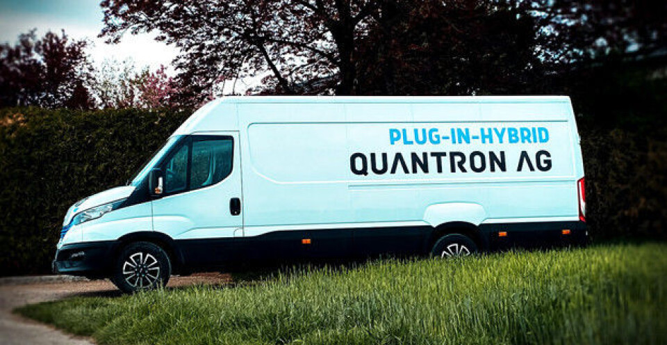 Quantron med Iveco Daily som ladbar hybrid