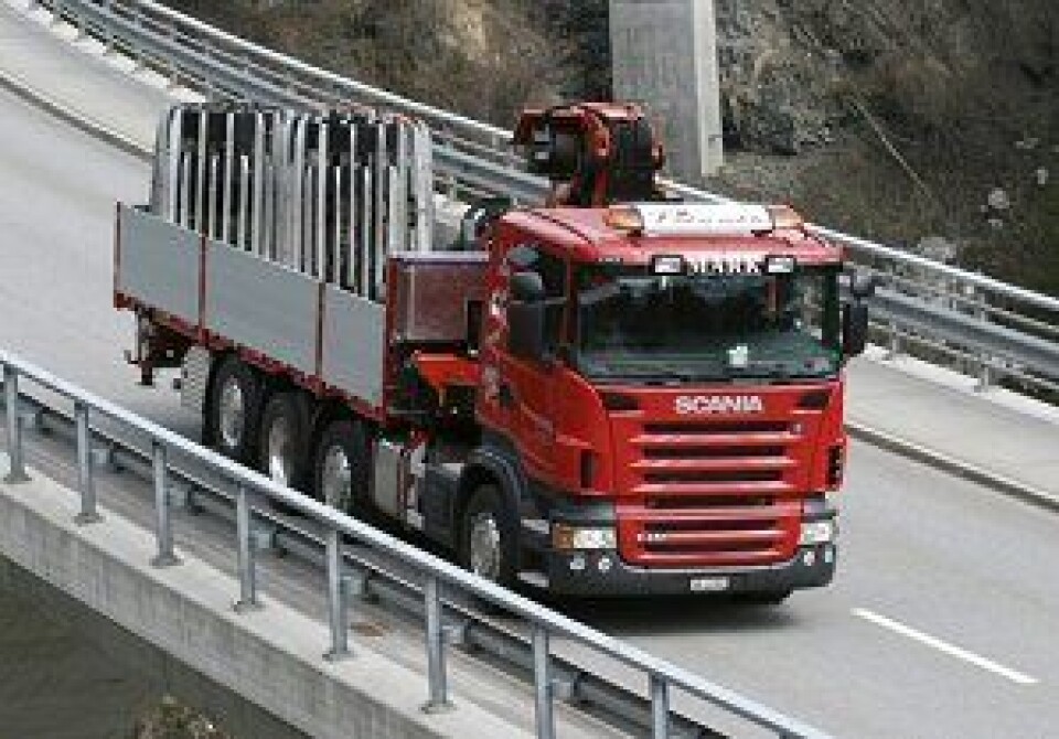 Nedgang i lastebiltransporten