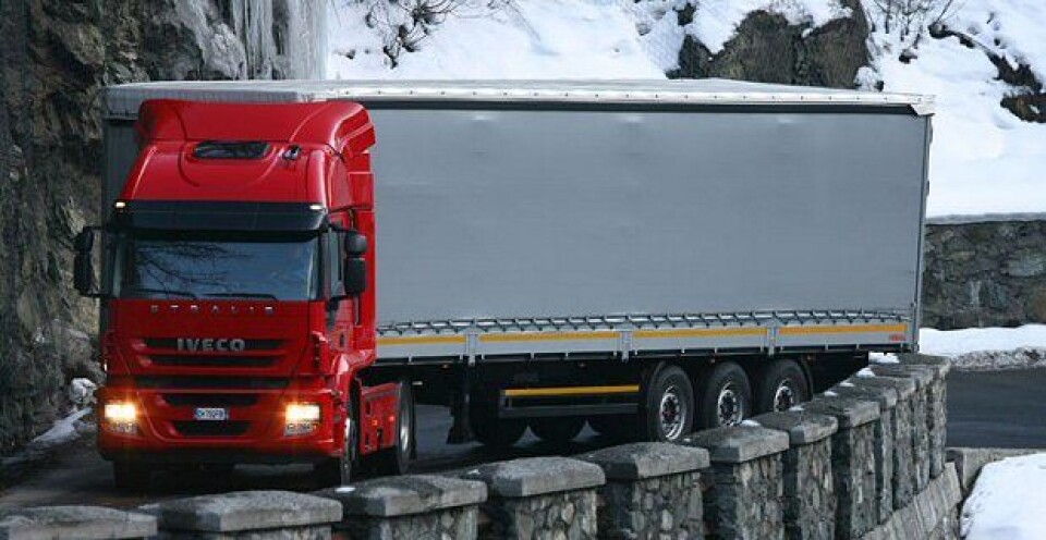 Sterk nedgang i utenlandstransporten