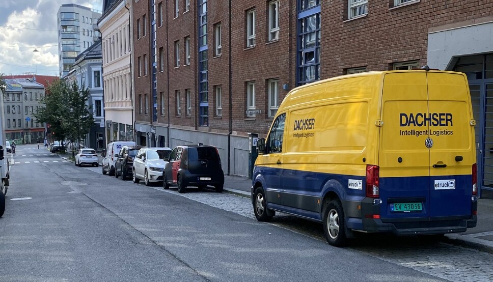 En av de elektriske varebilene som kjører for Dachser i Oslo.