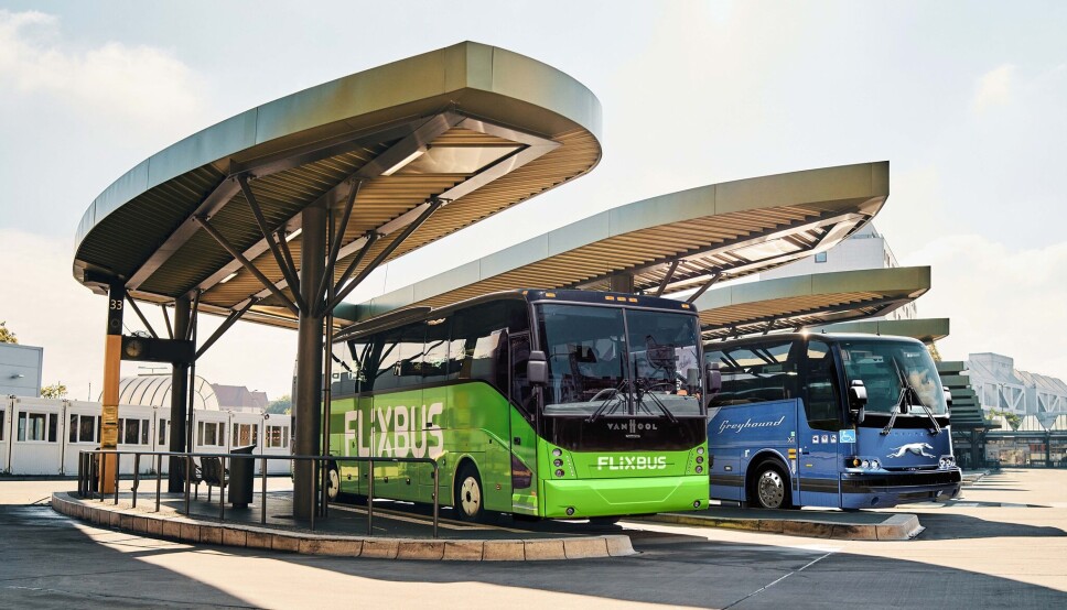 Nå blir det flere av de grønne Flix-bussene i USA, etter at det tyske selskapet kjøpte 'amerikanske' Greyhound. Nå blir det flere av de grønne Flix-bussene i USA, etter at det tyske selskapet kjøpte 'amerikanske' Greyhound.