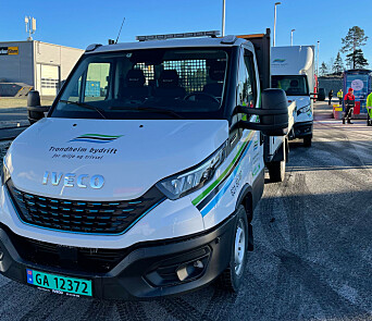 Trondheim bydrift satser på biogass også for lettere kjøretøy, som denne - en Iveco Daily planbil på 3,5 tonn som kjører på komprimert biogass.