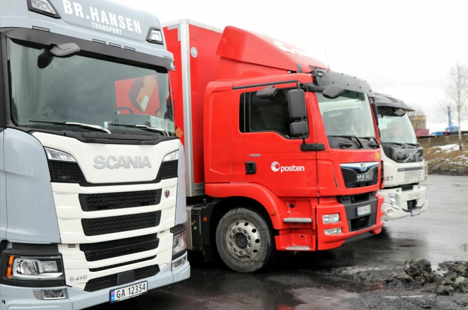 Elektriske og biogassdrevne lastebiler fra blant annet Scania, MAN og Volvo deltok i paraden.