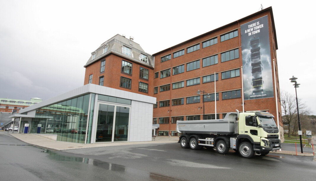 Det leveres solide marginer her ved Volvo Trucks' hovedkvarter i Gøteborg.