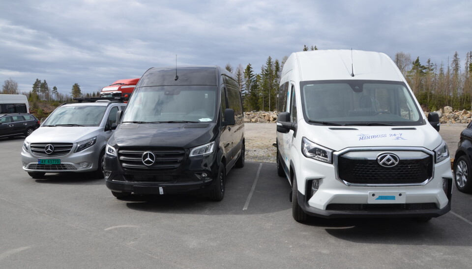 FLERE MERKER: Au2 Norge og Altas Auto bygger mye på Mercedes-Benz. Her er også en elektrisk Maxus bygget for VY-eide Minibuss 24/7. FLERE MERKER: Au2 Norge og Altas Auto bygger mye på Mercedes-Benz. Her er også en elektrisk Maxus bygget for VY-eide Minibuss 24/7.