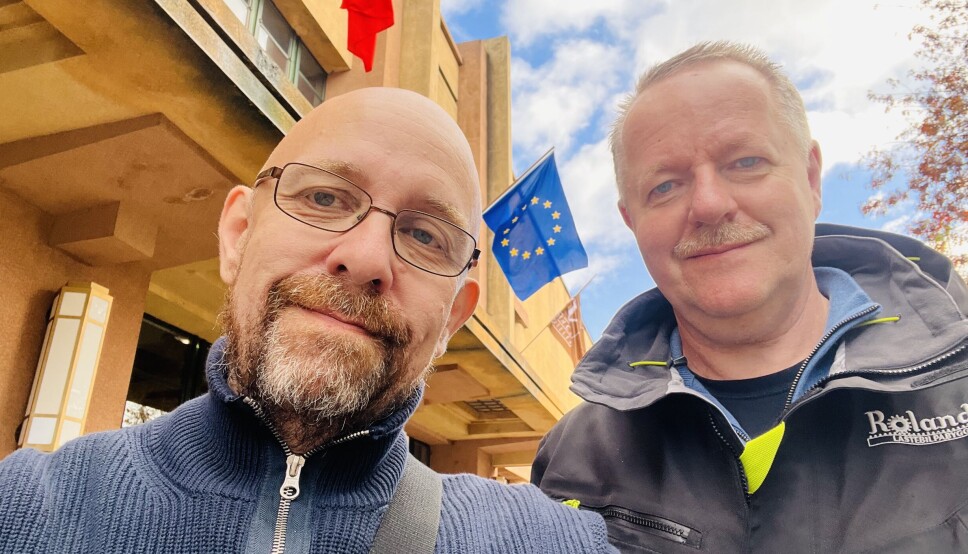 INTERNASJONALT SAMARBEID: Denne uken deltok både bransjesjef Jo Eirik Frøise (t.v.) og styreleder for påbyggergruppen Kjetil Dale i Norsk Industri på direktørmøte i den internasjonale foreningen for påbyggerbedrifter, CLCCR, i Porto. INTERNASJONALT SAMARBEID: Denne uken deltok både bransjesjef Jo Eirik Frøise (t.v.) og styreleder for påbyggergruppen Kjetil Dale i Norsk Industri på direktørmøte i den internasjonale foreningen for påbyggerbedrifter, CLCCR, i Porto.