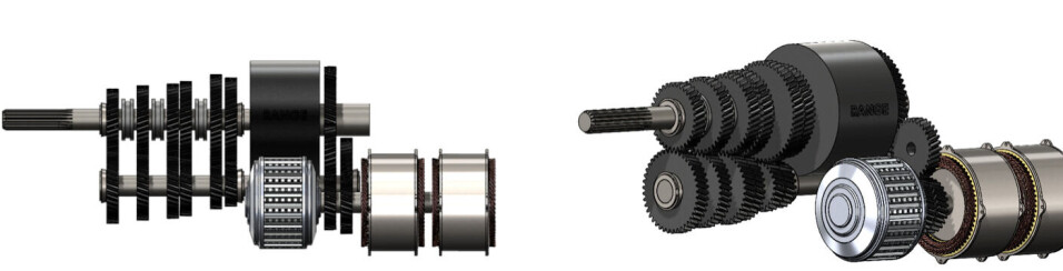 LØSNINGEN ER GANSKE ENKEL: Erstatt retarderen med en Powerhybrid-enhet der to clutcher og to elmotorer bringer el-kreftene ut til drivhjulene. LØSNINGEN ER GANSKE ENKEL: Erstatt retarderen med en Powerhybrid-enhet der to clutcher og to elmotorer bringer el-kreftene ut til drivhjulene.