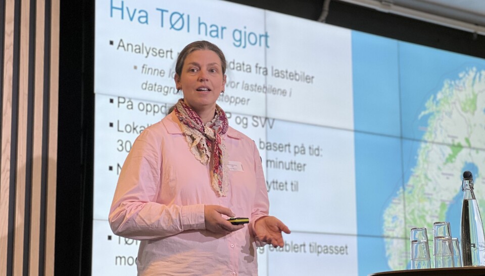 NY ANALYSE: Ingrid Sundvor fra Transportøkonomisk Institutt presenterte Transportmønsteranalysen på GLPs Stormøte.