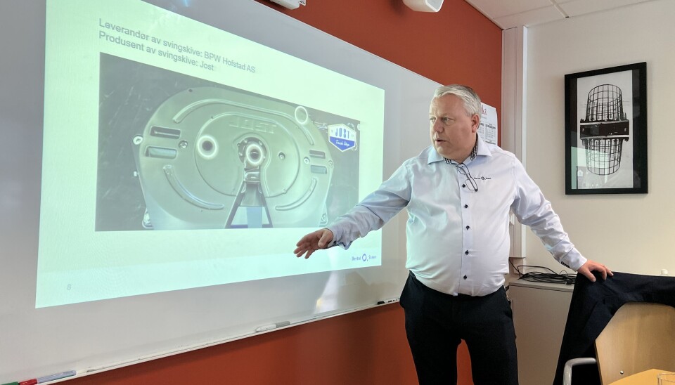 RENGJØRING: – Det eneste jeg kan tenke meg som må vedlikeholdes er om det dannes noe metallspon. Derfor må kanskje den sensoren som er øverst gjøres ren fra tid til annen, sier Stein Thomas Gundersen.