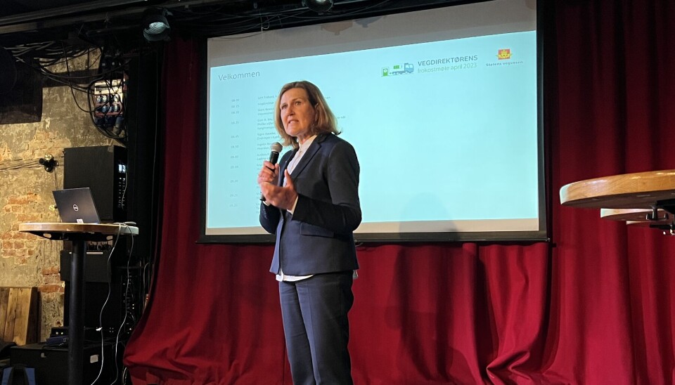 Vegdirektør Ingrid Dahl Hovland retter nå fokueset mot å få ned utslippene fra nyttekjøretøyene. Her fotografert ved en tidligere anledning.