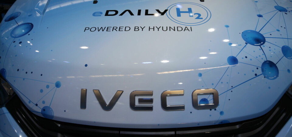 SAMARBEID: Iveco og Hyundai har vært partnere en stund. Dette bildet tok YrkesBil på IAA i Hannover i september 2022.