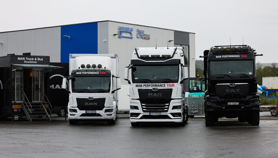 I GANG: MAN Truck & Bus Norge startet sin karavane i Alta denne uken, og skal kjøre gjennom hele Norge utover høsten.
