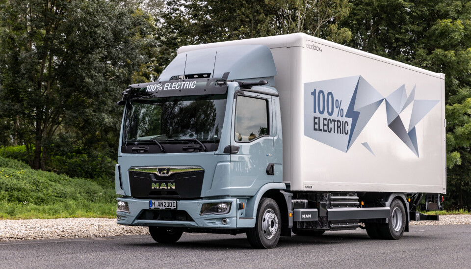 KOMMER: 12-tonneren MAN eTGL med en oppgitt rekkevidde på 235 kilometer debuterer på IAA i Hannover. Salget starter i april 2025.