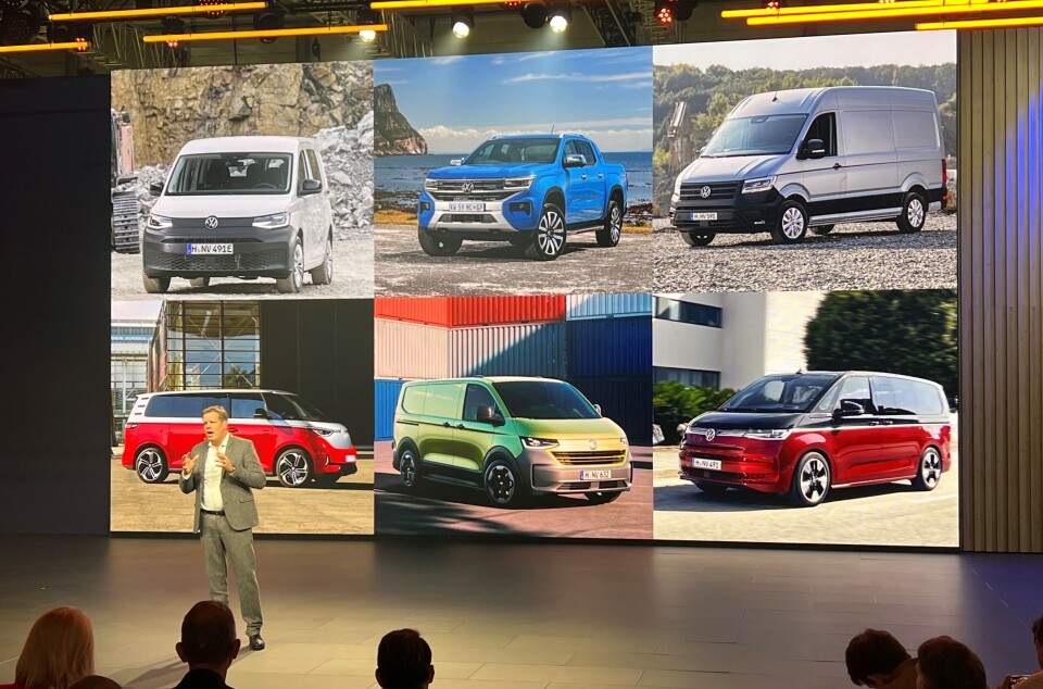 SELVTILLIT: Carsten Intra, sjef for Volkswagen Nutzfahrzeuge, mener Volkswagen nå har en oppdatert og konkurransedyktig portefølje.