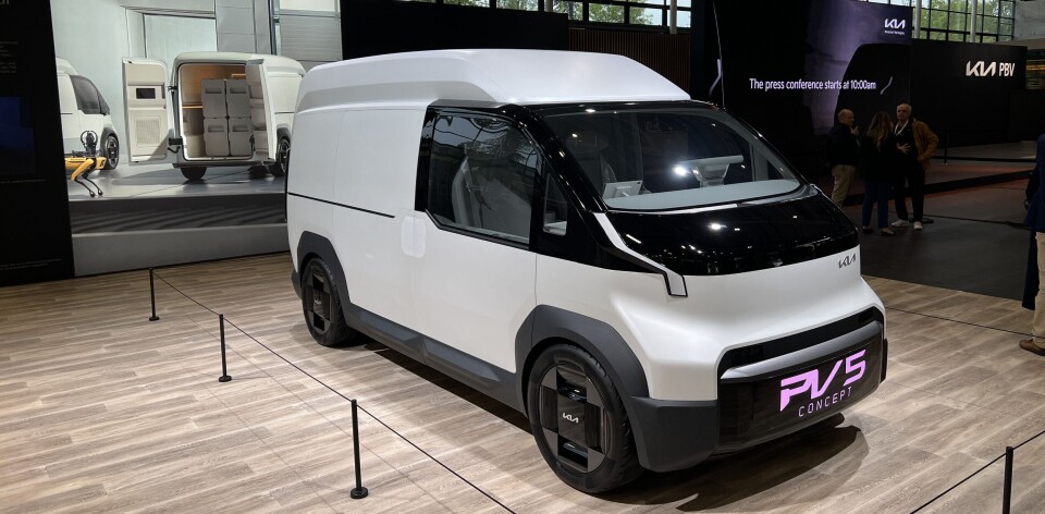 KOMMER: Kia PBV5 er blant de spennende varebilnyhetene. Dette er konseptbilen, men produksjonsversjonen skal være på norske veier mot slutten av 2025.
