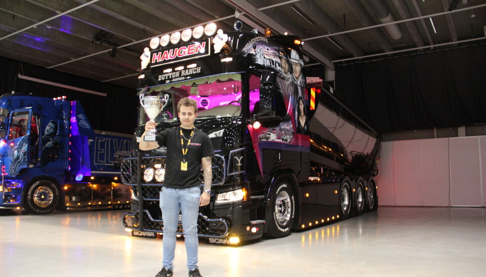 PUBLIKUMS FAVORITT: Bilen tilhører Haugen Transport og Maskin AS i Espeland, og kjøres til daglig av Jan Åge Haugen.