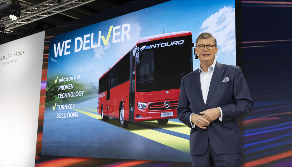 MER PÅ GANG: Daimler Buses-sjef Till Oberwörder presenterte flere nyheter under eMobility Days i Berlin.