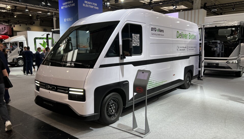 På IAA Transportation sist høst viste BYD frem den nye store varebilen e-Vali, som den norske importøren vurderer om de skal ta til Norge.
