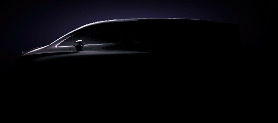 KRYPTISK: Skissen skal vise konturene av fremtiden fra Mercedes-Benz Vans.