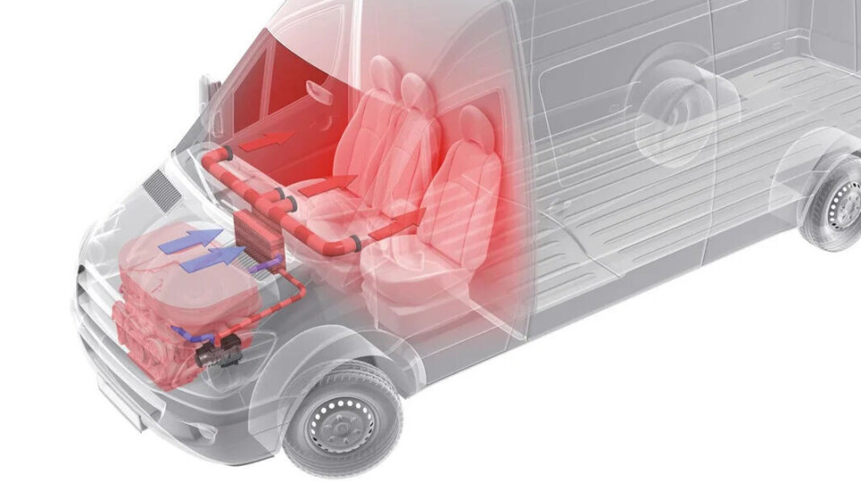 VANNVARMERE: I vare- og lastebiler med forbrenningsmotor installerer mange såkalte vannvarmere.